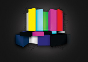 3D Color Bar Designed for Business Card